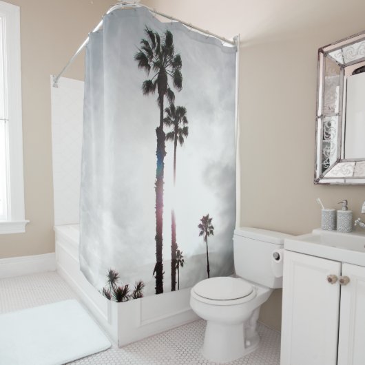 Shower Curtain - Palm Tree Silhouette Douchegordijn (In situ)