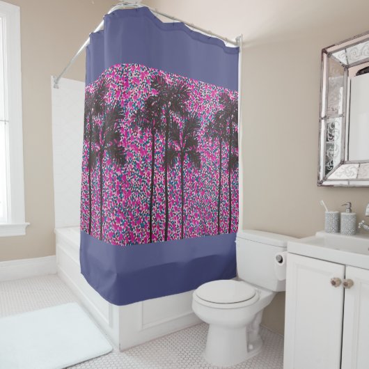 Shower Curtain - Palm Tree Silhouettes v.2 Douchegordijn (In situ)