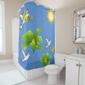 Shower Curtain-palmboom Douchegordijn
