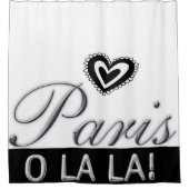 Shower Curtain Paris/la la France Douchegordijn (Voorkant)
