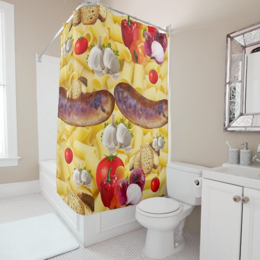 Shower Curtain pasta sausbroodolie Douchegordijn (In situ)