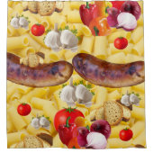 Shower Curtain pasta sausbroodolie Douchegordijn (Voorkant)