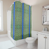 Shower Curtain - Peacock Feathers in Pattern Douchegordijn (In situ)