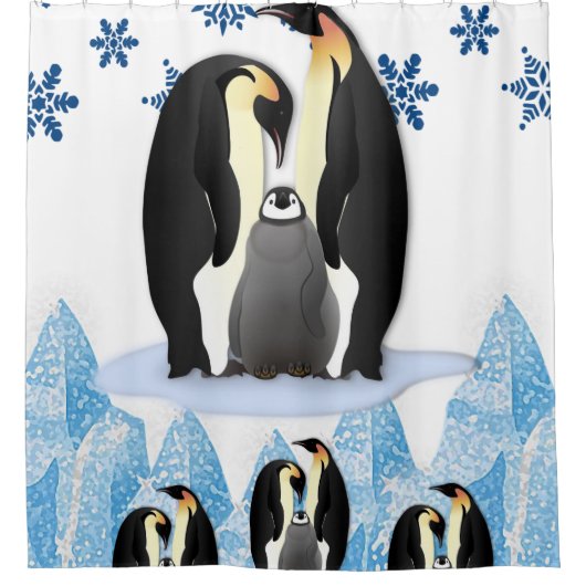 Shower Curtain Penguin Douchegordijn (Voorkant)