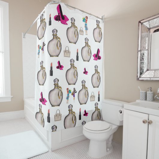 Shower Curtain Perfume Douchegordijn (In situ)