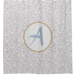 Shower Curtain PERSONALIZED INITIAAL William Morri Douchegordijn