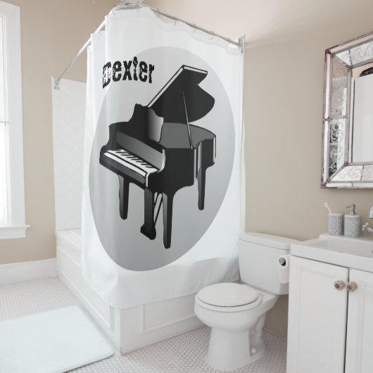 Shower Curtain Piano Douchegordijn (In situ)