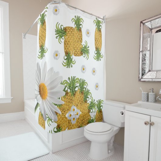 Shower Curtain Pineappel Douchegordijn (In situ)