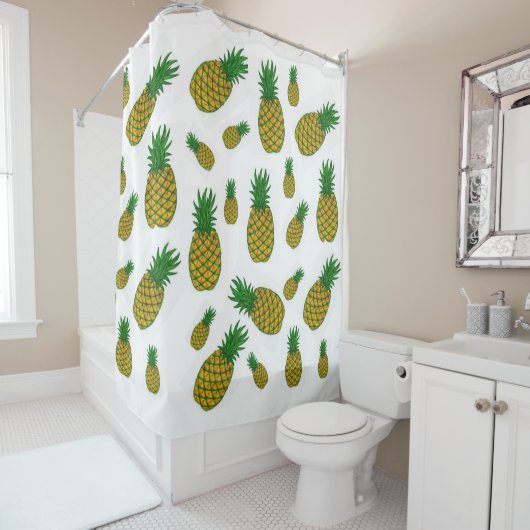 Shower Curtain Pineappel Douchegordijn (In situ)