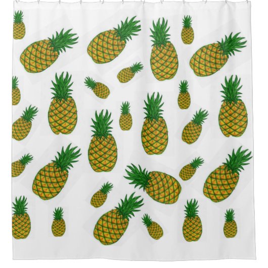 Shower Curtain Pineappel Douchegordijn (Voorkant)