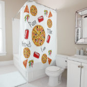 Shower Curtain Pizza Douchegordijn (In situ)