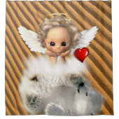 Shower Curtain Polar Beer Angel Douchegordijn (Voorkant)