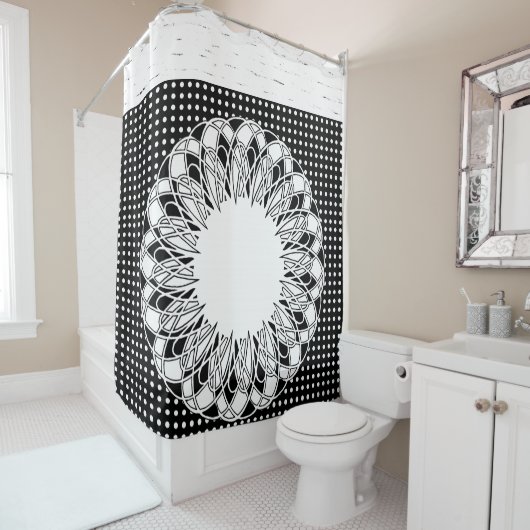 Shower Curtain Polkadot Douchegordijn (In situ)