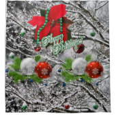 Shower Curtain Prettige feestdagen Douchegordijn (Voorkant)