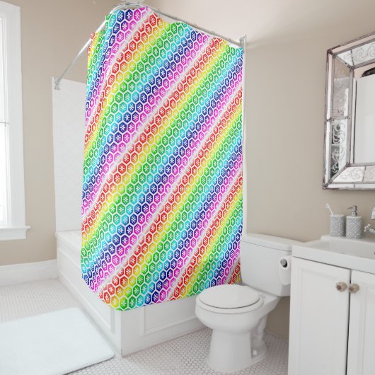 Shower Curtain - Prismatische kleuren Douchegordijn (In situ)