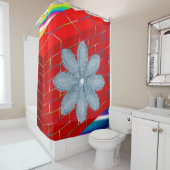 Shower Curtain Red Brick Douchegordijn (In situ)