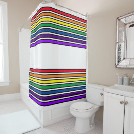 Shower Curtain - Regenbooggekleurde bars Douchegordijn