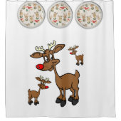 Shower Curtain Reindeer Douchegordijn (Voorkant)