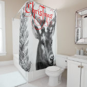 Shower Curtain Reindeer Douchegordijn (In situ)