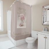 Shower Curtain Romantic op hart met tekst Douchegordijn (In situ)