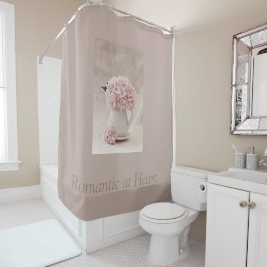 Shower Curtain Romantic op hart met tekst Douchegordijn (In situ)