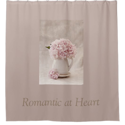 Shower Curtain Romantic op hart met tekst Douchegordijn (Voorkant)