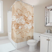 Shower Curtain Roos Marble Floral Douchegordijn (In situ)