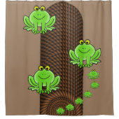 Shower Curtain Rope Green Kikkers Douchegordijn (Voorkant)