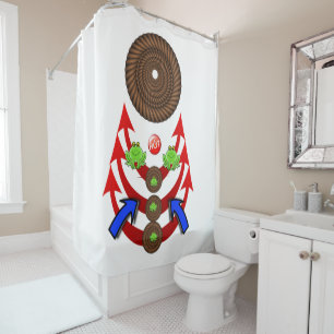 Shower Curtain Rope Green Kikkers Douchegordijn