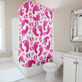 Shower Curtain roze Baby Feet Heets Douchegordijn (In situ)