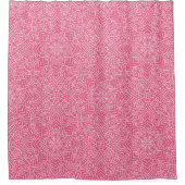 Shower Curtain-roze Floral Douchegordijn (Voorkant)