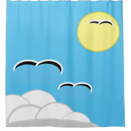 Shower Curtain - Seagulls in vlucht Douchegordijn