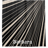 Shower Curtain Sepia Stripe Douchegordijn (Voorkant)