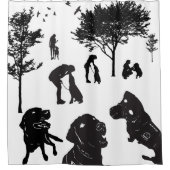 Shower Curtain Service Dog Love Variatie 2 Douchegordijn (Voorkant)