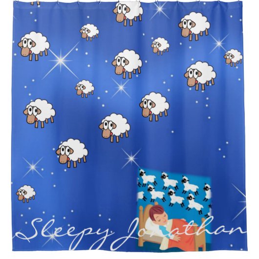 Shower Curtain Sheep Douchegordijn (Voorkant)