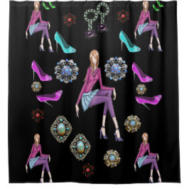 Shower Curtain Shoe Douchegordijn