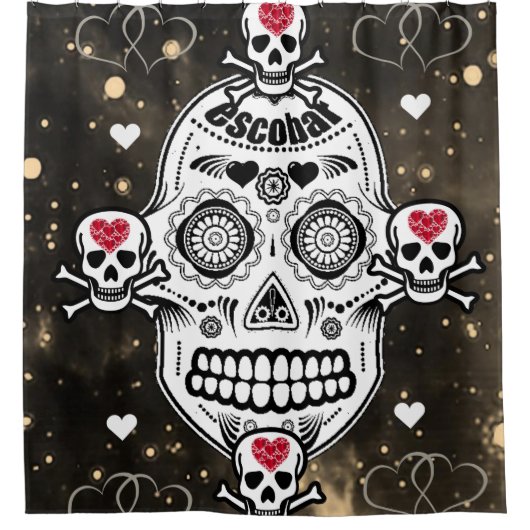 Shower Curtain Skull Douchegordijn (Voorkant)