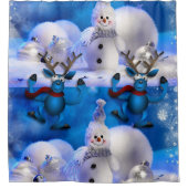 Shower Curtain Snoiwman Douchegordijn (Voorkant)