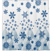 Shower Curtain Snowflakes Douchegordijn (Voorkant)