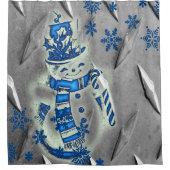 Shower Curtain Snowman Douchegordijn (Voorkant)
