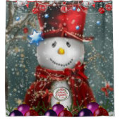 Shower Curtain Snowman Douchegordijn (Voorkant)