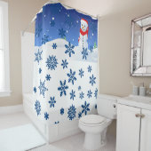 Shower Curtain Snowman Douchegordijn (In situ)