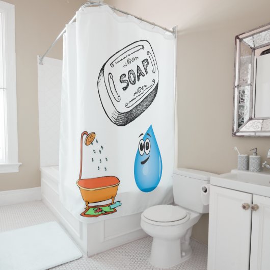 Shower Curtain Soap Douchegordijn (In situ)