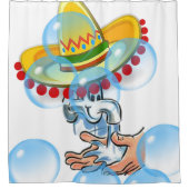Shower Curtain Soap Suds Douchegordijn (Voorkant)