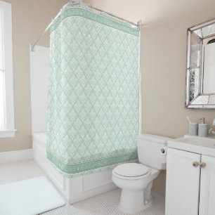 Shower Curtain - Soft Jade Damask Douchegordijn