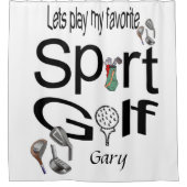 Shower Curtain Sports Golf Douchegordijn (Voorkant)