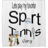 Shower Curtain Sports Tennis Douchegordijn (Voorkant)