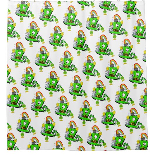 Shower Curtain St. Patrick's Day Rabbit Douchegordijn (Voorkant)