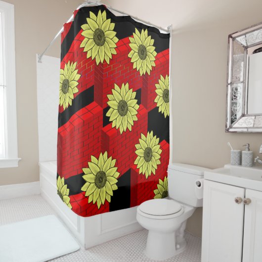 Shower Curtain Sunflower Douchegordijn (In situ)