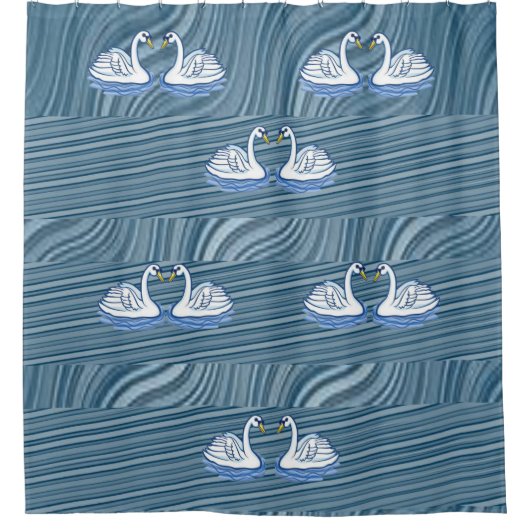 Shower Curtain Swan Douchegordijn (Voorkant)